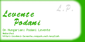 levente podani business card